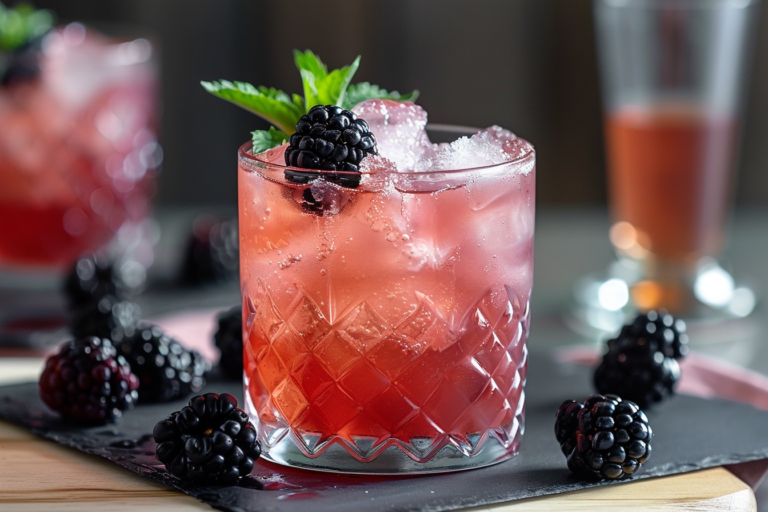 Blackberry Bourbon Bramble Cocktail Recipe