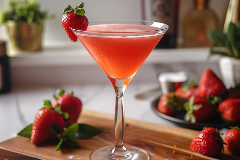 Strawberry Basil Martini Recipe