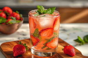 Strawberry Basil Gin Smash Cocktail Recipe