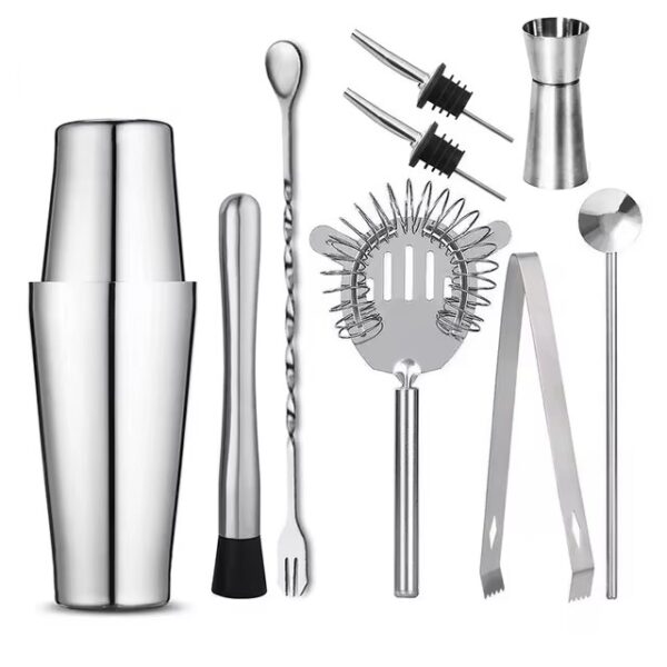 Stainless Steel Boston Cocktail Shaker Mixer Set