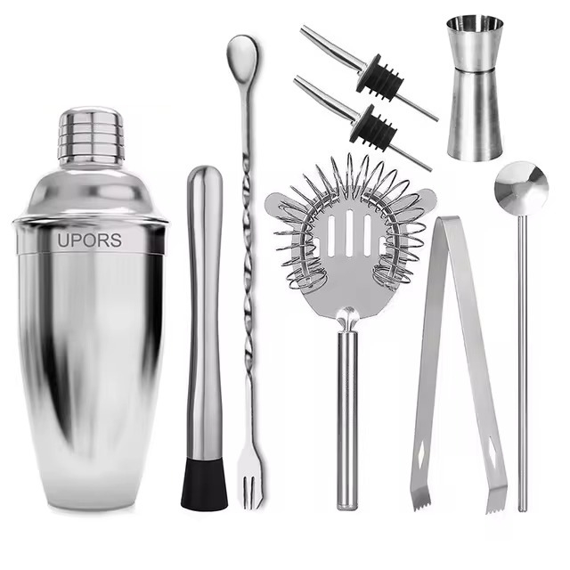 Stainless Steel Cobbler Cocktail Shaker Mixer Set