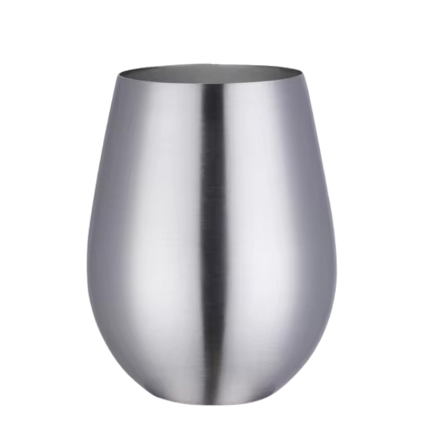 Stainless steel silver wine tumbler glasses