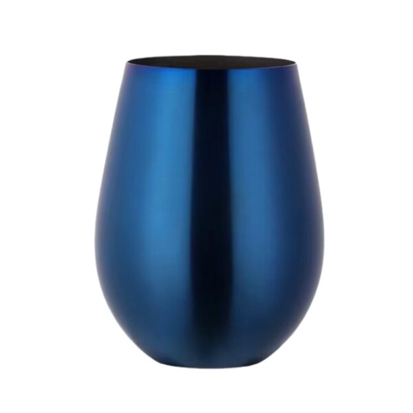 Stainless steel blue wine tumbler glasses