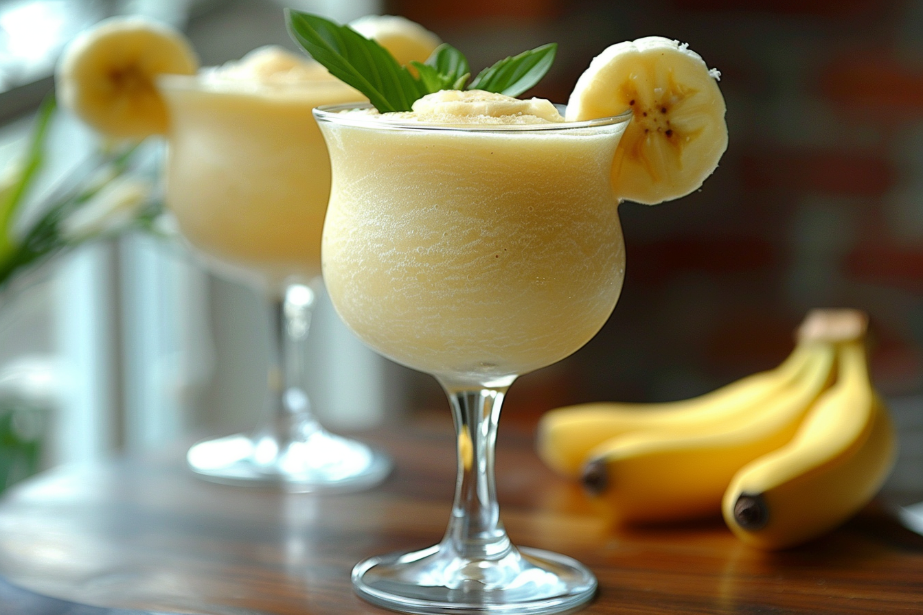 Frozen Banana Daiquiri Cocktail Recipe